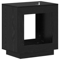 Produktbild för Sidobord Svart ek 60 x 40 x 65 cm Konstruerat trä