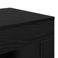 Produktbild för Sidobord Svart ek 60 x 40 x 65 cm Konstruerat trä