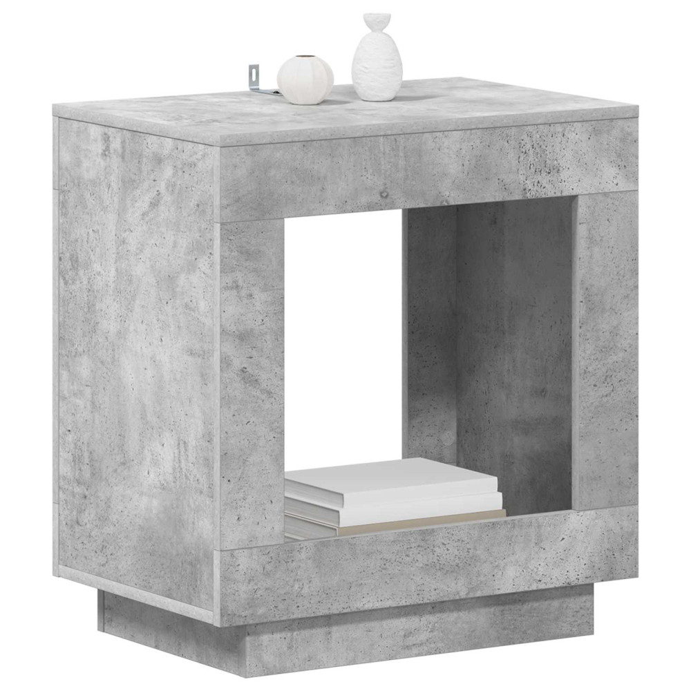 Produktbild för Sidobord Betonggrå 60 x 40 x 65 cm Konstruerat trä