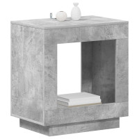 Produktbild för Sidobord Betonggrå 60 x 40 x 65 cm Konstruerat trä