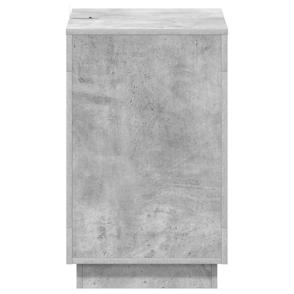 Produktbild för Sidobord Betonggrå 60 x 40 x 65 cm Konstruerat trä