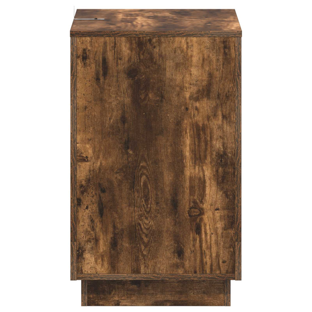 Produktbild för Sidobord Rökt ek 60 x 40 x 65 cm Konstruerat trä