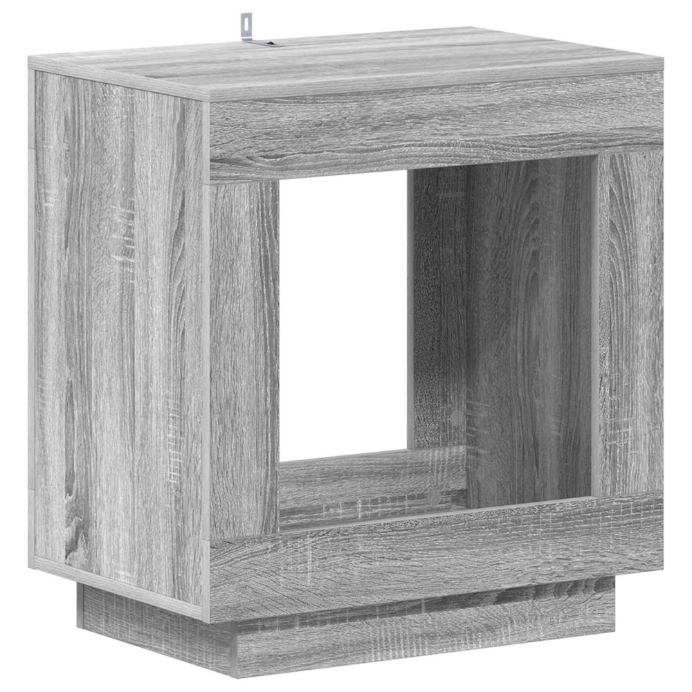 Produktbild för Sidobord Grå sonoma-ek 60 x 40 x 65 cm Konstruerat trä