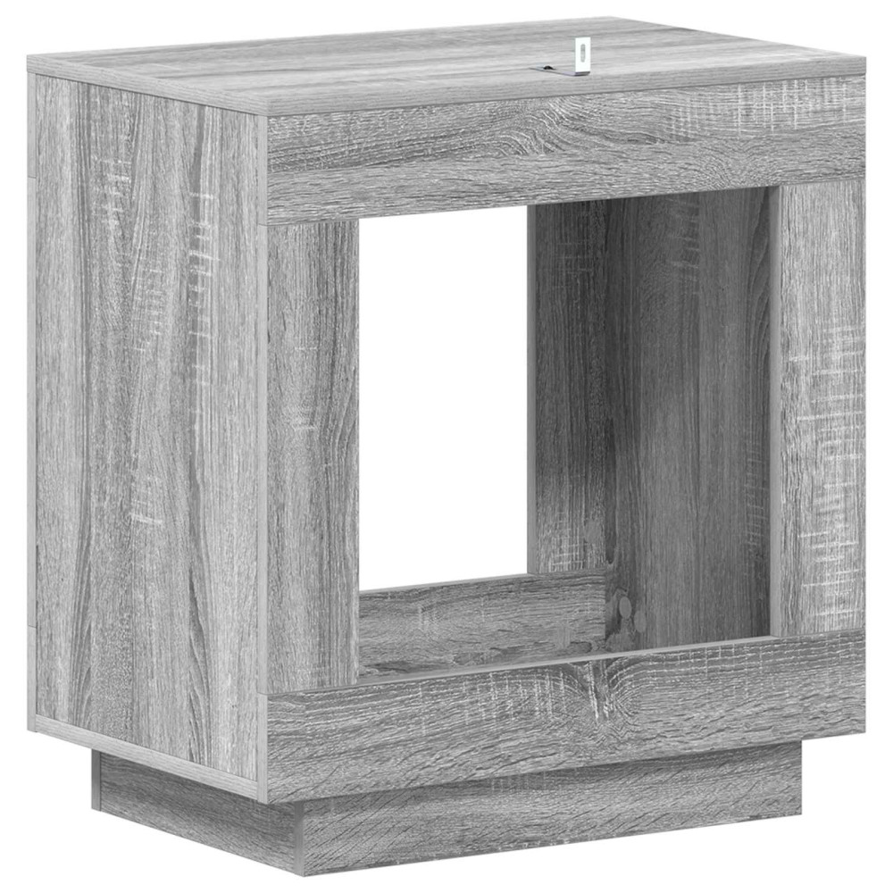 Produktbild för Sidobord Grå sonoma-ek 60 x 40 x 65 cm Konstruerat trä