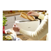 Produktbild för Philips Daily Collection HD2590 - brödrost - vit (Öppnad)