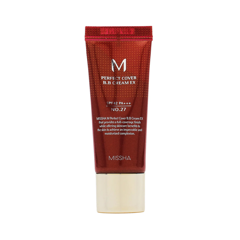 Produktbild för Missha Perfect Cover BB Cream EX SP42 Pa+++ 20ml 27 Honey Beige