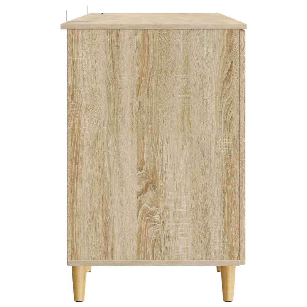 Produktbild för Skrivbord med dörr Sonoma-ek 142,5 x 50 x 75 cm Konstruerat trä