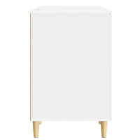 Produktbild för Skrivbord Vit högglans 142,5 x 50 x 75 cm Konstruerat trä