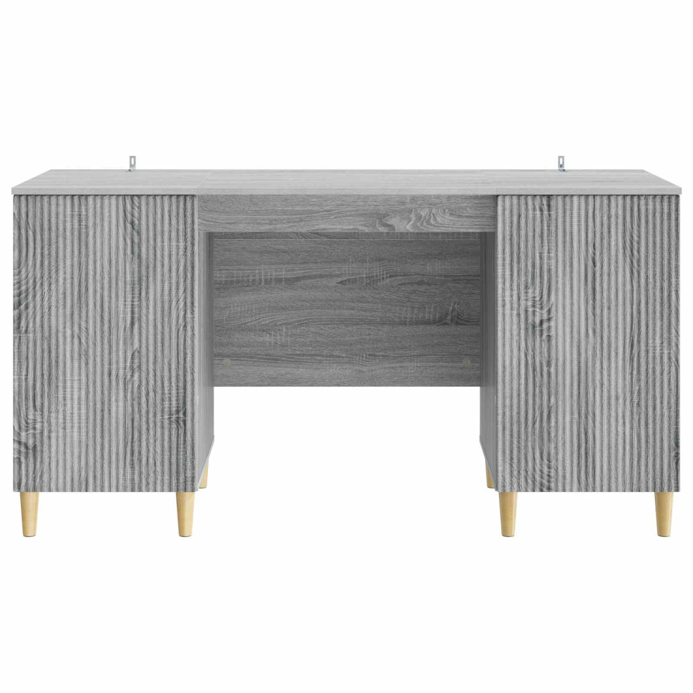 Produktbild för Skrivbord Grå sonoma-ek 142,5 x 50 x 75 cm Konstruerat trä