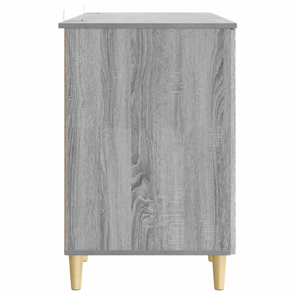 Produktbild för Skrivbord Grå sonoma-ek 142,5 x 50 x 75 cm Konstruerat trä