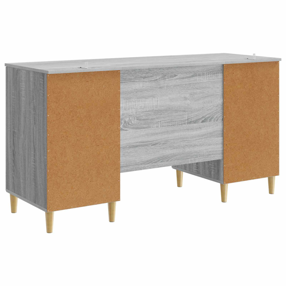 Produktbild för Skrivbord Grå sonoma-ek 142,5 x 50 x 75 cm Konstruerat trä