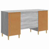 Produktbild för Skrivbord Grå sonoma-ek 142,5 x 50 x 75 cm Konstruerat trä