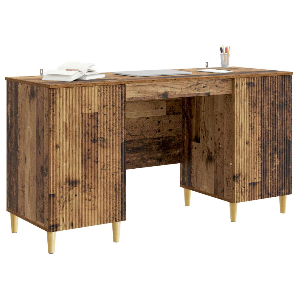 Produktbild för Skrivbord Gammalt trä 142,5 x 50 x 75 cm Konstruerat trä