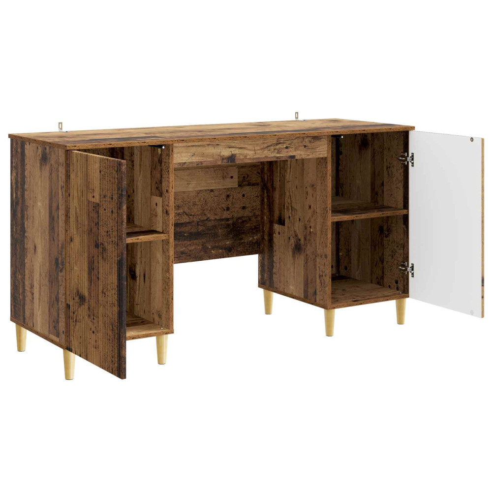 Produktbild för Skrivbord Gammalt trä 142,5 x 50 x 75 cm Konstruerat trä