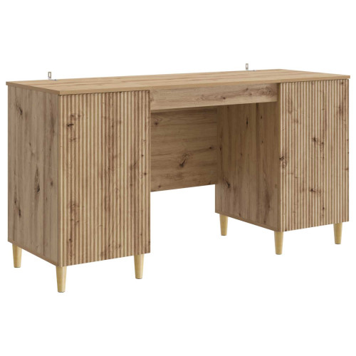 vidaXL Skrivbord Artisan-ek 142,5 x 50 x 75 cm Konstruerat trä