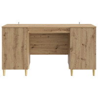Produktbild för Skrivbord Artisan-ek 142,5 x 50 x 75 cm Konstruerat trä
