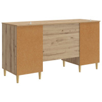 Produktbild för Skrivbord Artisan-ek 142,5 x 50 x 75 cm Konstruerat trä