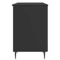 Produktbild för Skrivbord med hylla Svart 142,5 x 50 x 75 cm Konstruerat trä