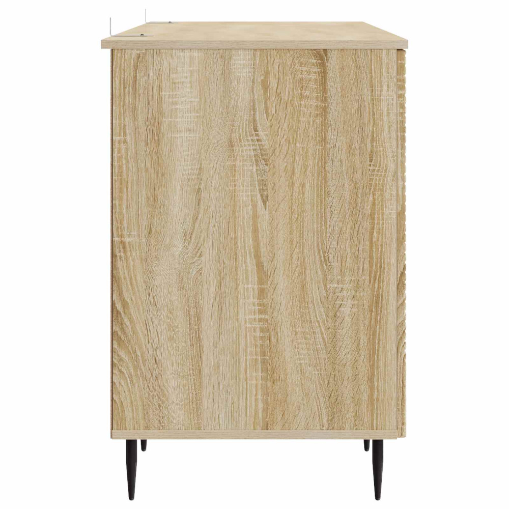 Produktbild för Skrivbord med dörr Sonoma-ek 142,5 x 50 x 75 cm Konstruerat trä