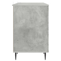 Produktbild för Skrivbord med dörr Betonggrå 142,5 x 50 x 75 cm Konstruerat trä