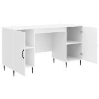 Produktbild för Skrivbord Vit högglans 142,5 x 50 x 75 cm Konstruerat trä