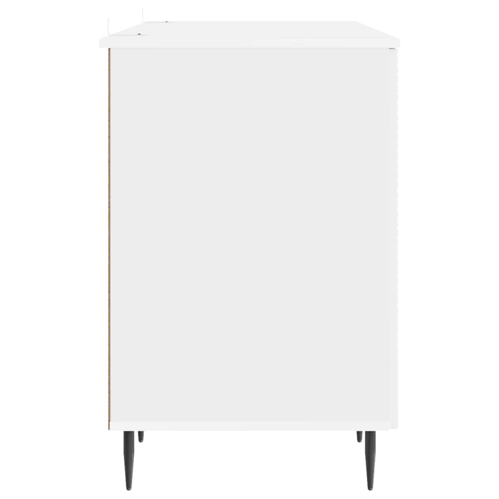 Produktbild för Skrivbord Vit högglans 142,5 x 50 x 75 cm Konstruerat trä