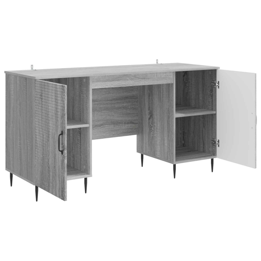 Produktbild för Skrivbord Grå sonoma-ek 142,5 x 50 x 75 cm Konstruerat trä