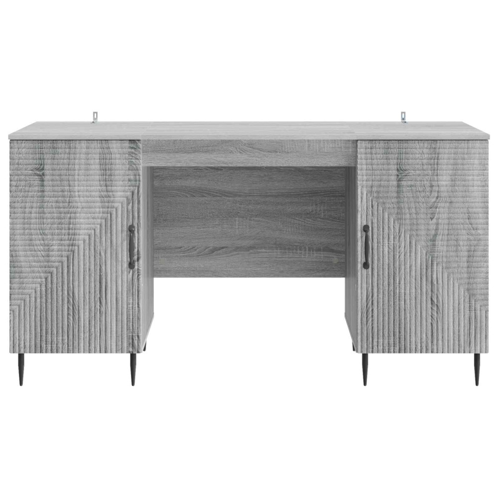 Produktbild för Skrivbord Grå sonoma-ek 142,5 x 50 x 75 cm Konstruerat trä