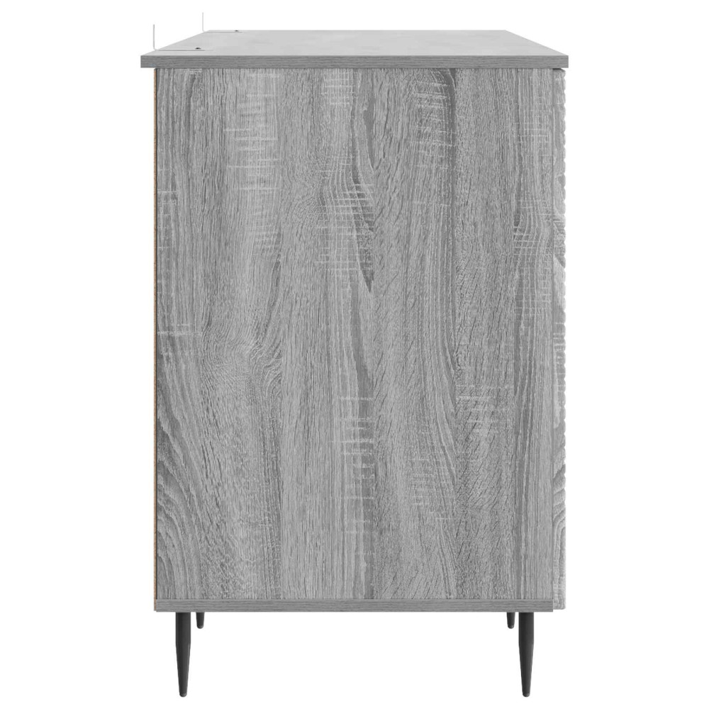 Produktbild för Skrivbord Grå sonoma-ek 142,5 x 50 x 75 cm Konstruerat trä