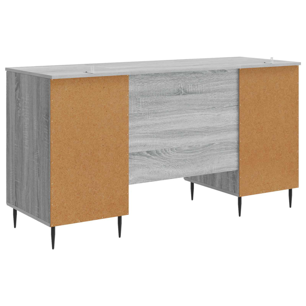 Produktbild för Skrivbord Grå sonoma-ek 142,5 x 50 x 75 cm Konstruerat trä
