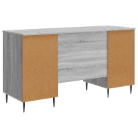 Produktbild för Skrivbord Grå sonoma-ek 142,5 x 50 x 75 cm Konstruerat trä