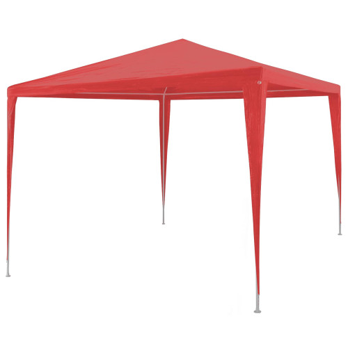 vidaXL Partytält Röd 300 x 300 x 255 cm PE och stål