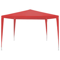 Produktbild för Partytält Röd 300 x 300 x 255 cm PE och stål