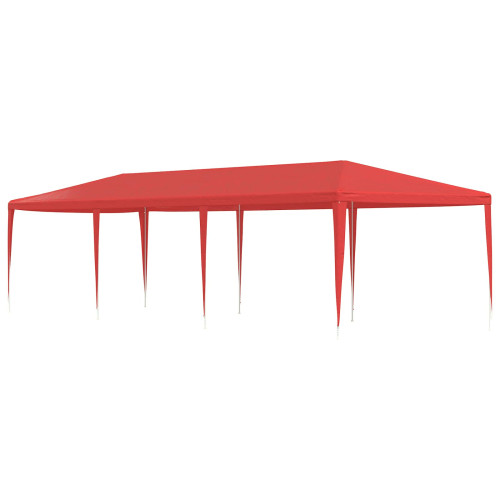 vidaXL Partytält Röd 900 x 300 x 255 cm PE och stål