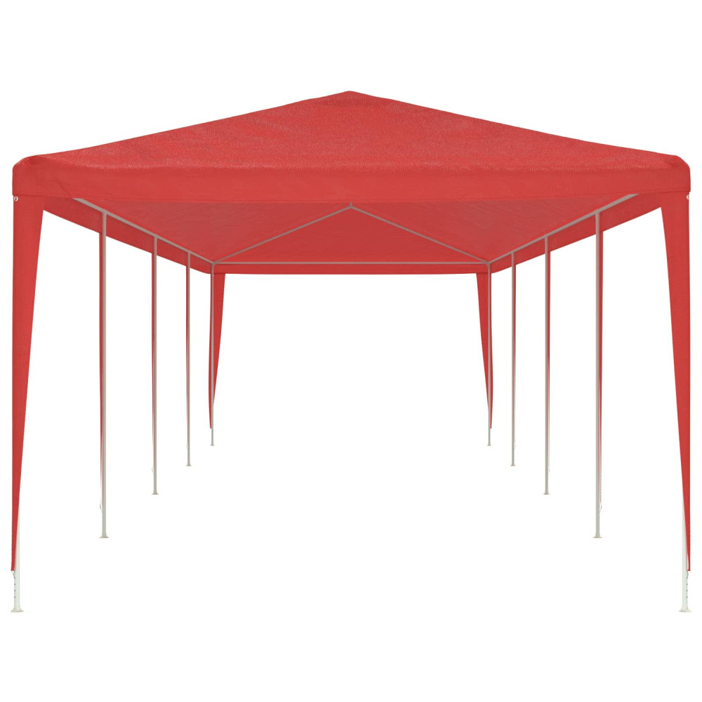 Produktbild för Partytält Röd 1200 x 300 x 255 cm PE och stål