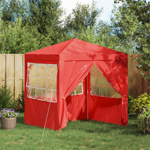 vidaXL Partytält Röd 200 x 200 x 240 cm PE och stål - Partytält & Paviljoner