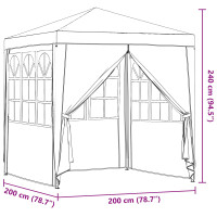 Produktbild för Partytält Röd 200 x 200 x 240 cm PE och stål
