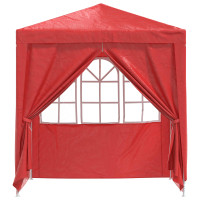 Produktbild för Partytält Röd 200 x 200 x 240 cm PE och stål