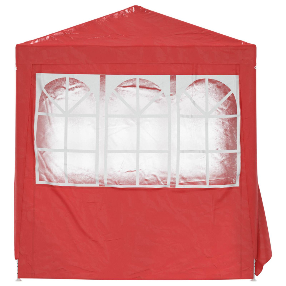 Produktbild för Partytält Röd 200 x 200 x 240 cm PE och stål