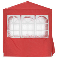 Produktbild för Partytält Röd 200 x 200 x 240 cm PE och stål