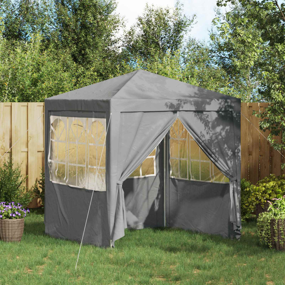 Produktbild för Partytält Ljusgrå 200 x 200 x 240 cm PE och stål