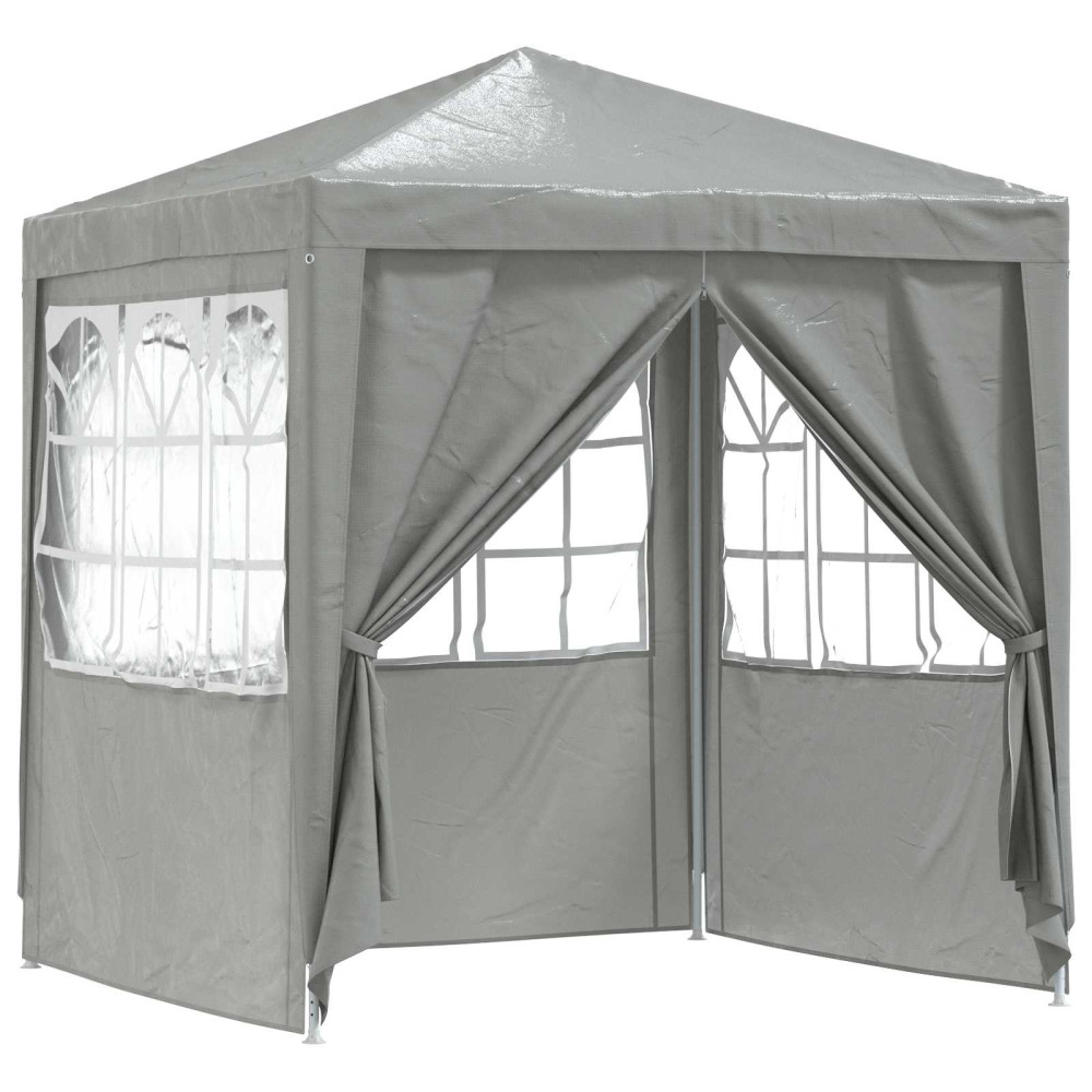 Produktbild för Partytält Ljusgrå 200 x 200 x 240 cm PE och stål