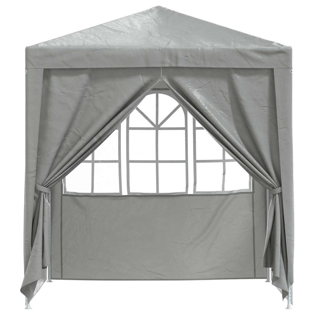 Produktbild för Partytält Ljusgrå 200 x 200 x 240 cm PE och stål