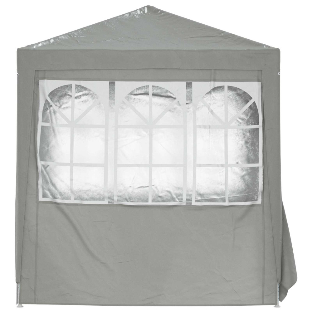Produktbild för Partytält Ljusgrå 200 x 200 x 240 cm PE och stål