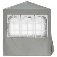 Produktbild för Partytält Ljusgrå 200 x 200 x 240 cm PE och stål