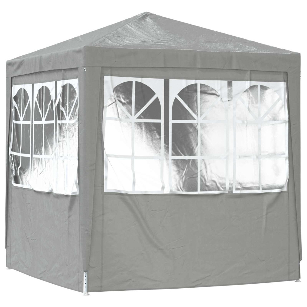 Produktbild för Partytält Ljusgrå 200 x 200 x 240 cm PE och stål