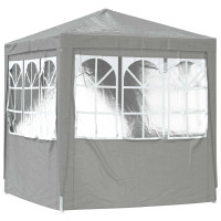 Produktbild för Partytält Ljusgrå 200 x 200 x 240 cm PE och stål
