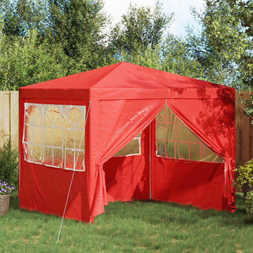 vidaXL Partytält Röd 250 x 250 x 240 cm PE och stål