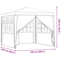 Produktbild för Partytält Röd 250 x 250 x 240 cm PE och stål