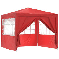 Produktbild för Partytält Röd 250 x 250 x 240 cm PE och stål